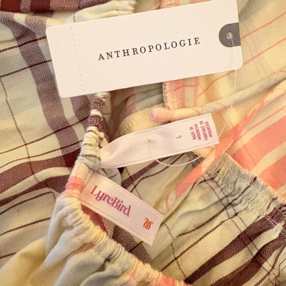 NWT Anthropologie LyreBird Sleeveless Plaid Nap Mini Dress. Size L - Picture 12 of 13